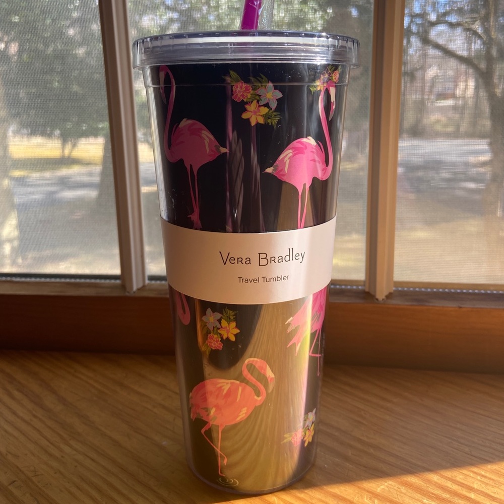 SOLD - Vera Bradley Flamingo Fiesta 24 oz Tumbler
